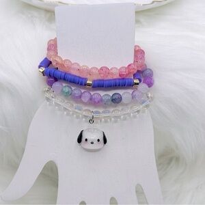 Pochacco beaded Arm Candy  Bracelet